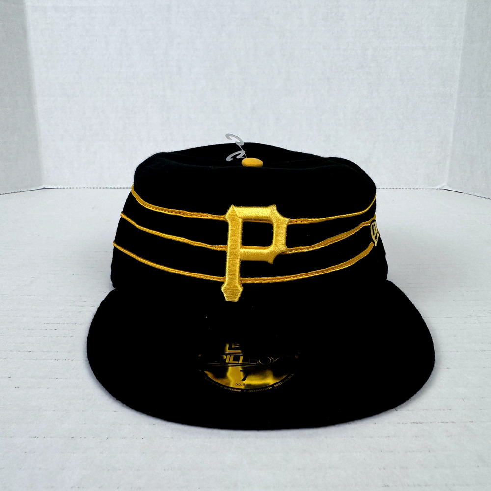 Pittsburgh Pirates Baseball New Era Fitted Pill Box Hat 7 New W/ Tags MLB - Picture 2 of 8